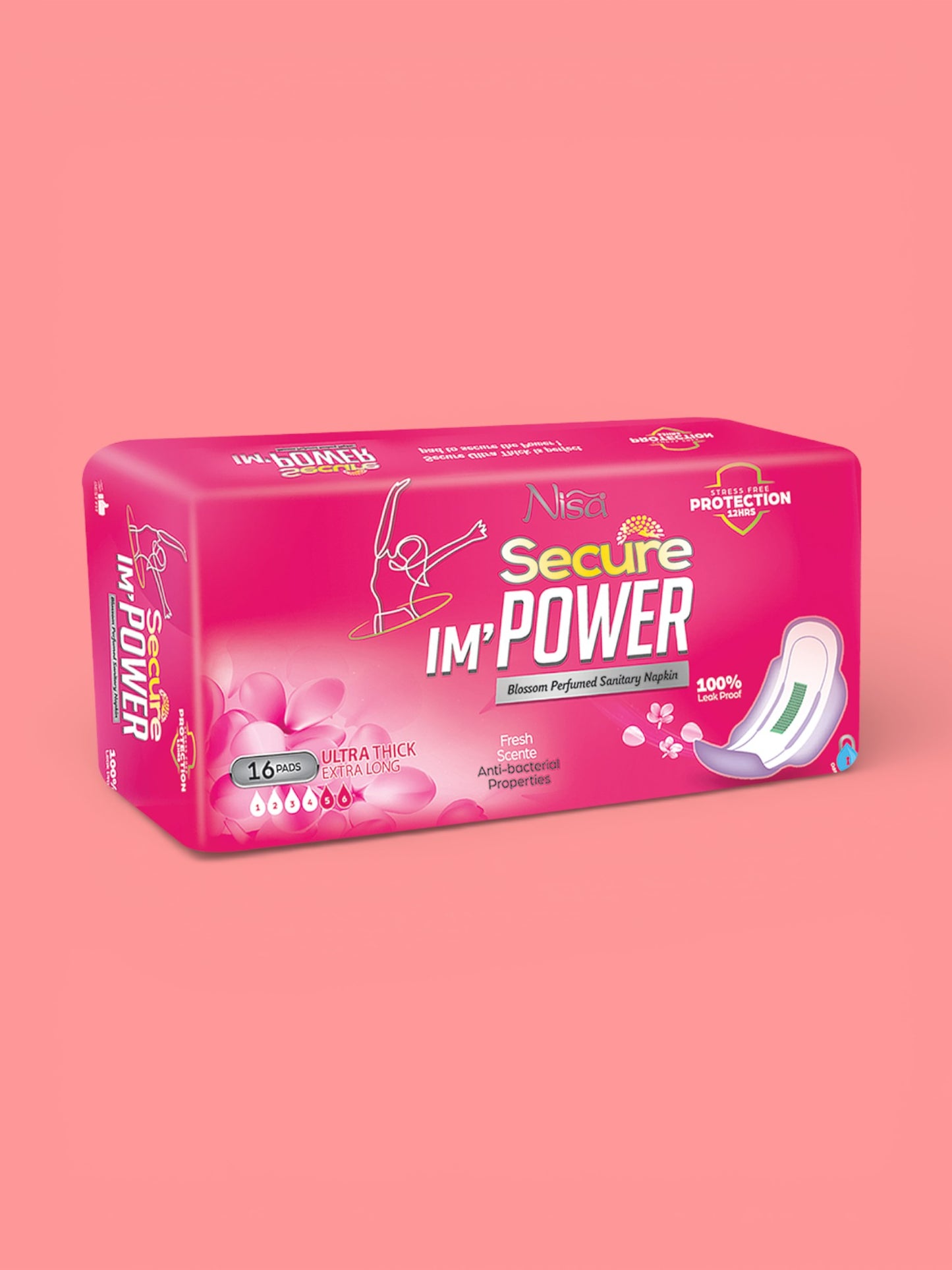 Extra Long Ultra Thick Secure Pads 16 Pcs