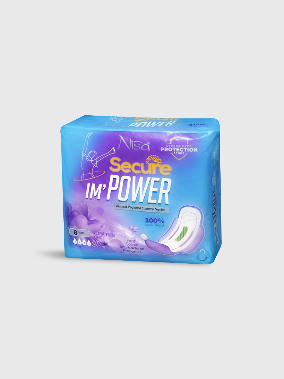 Long Ultra Thin Secure Pads 8 Pcs
