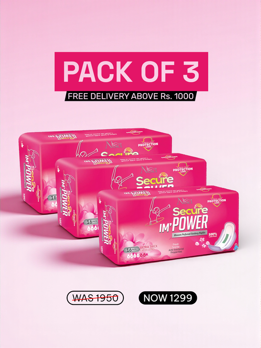 Extra Long Ultra Thick Secure Pads - Pack of 3